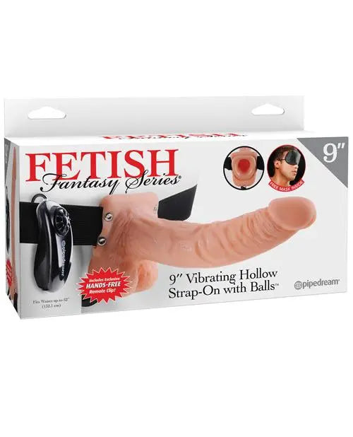 Fetish Fantasy Series 9" Vibrating Hollow Strap On W-balls - Flesh Pipedream®
