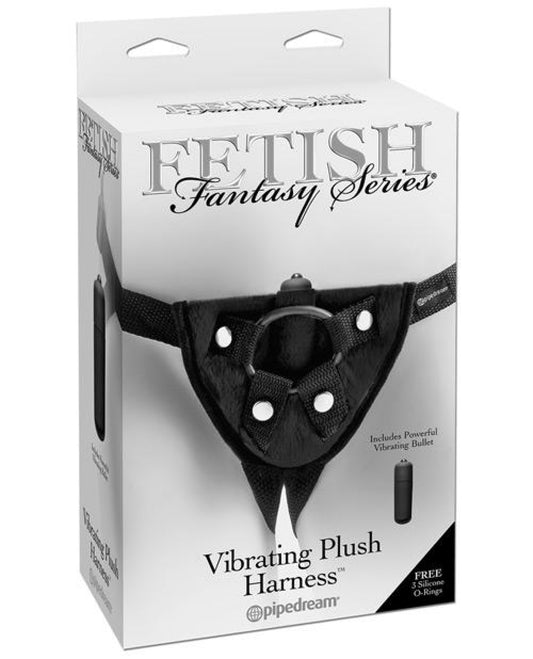Fetish Fantasy Series Vibrating Plush Harness - Black Pipedream® 1657