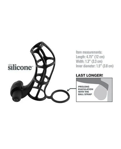 Fantasy X-tensions Deluxe Silicone Power Cage - Black Pipedream®