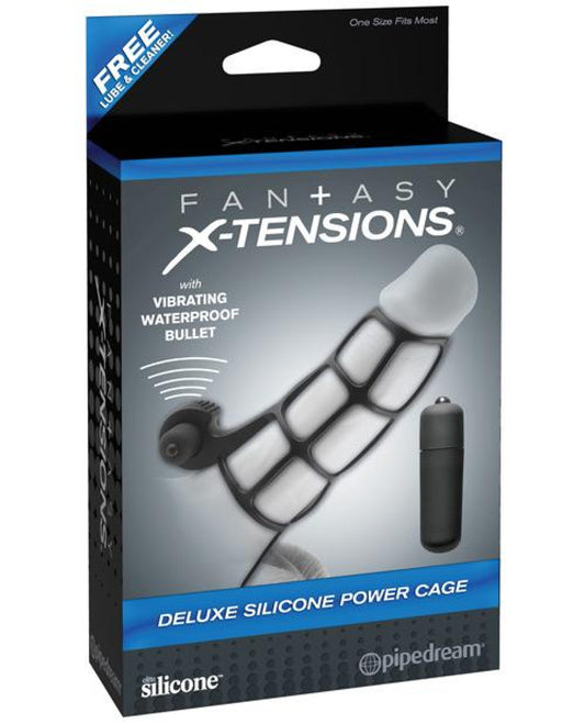Fantasy X-tensions Deluxe Silicone Power Cage - Black Pipedream® 500