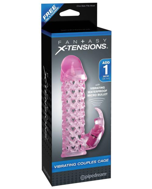 Fantasy X-tensions Vibrating Couples Cage - Pink Pipedream® 1657