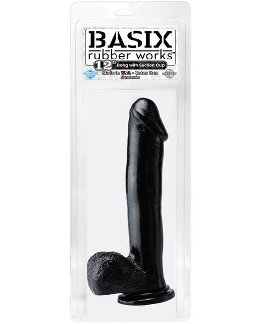 "Basix Rubber Works 12"" Dong W/suction Cup" Pipedream® 500