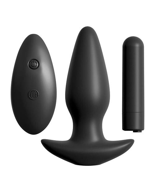 Anal Fantasy Collection Remote Control Silicone Plug - Black Pipedream®