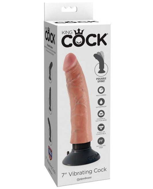 "King Cock 7"" Vibrating Cock" Pipedream® 1657