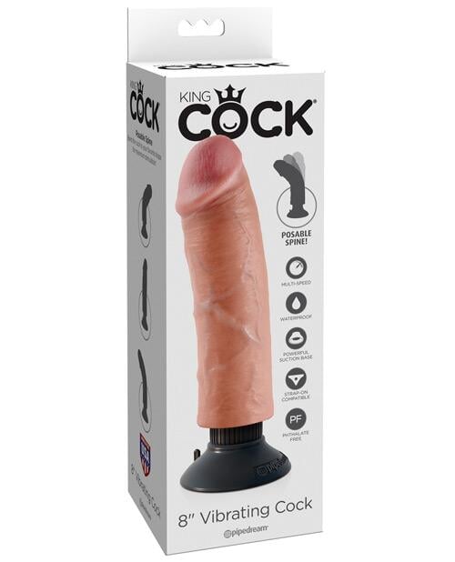 "King Cock 8"" Vibrating Cock" Pipedream®