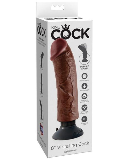 "King Cock 8"" Vibrating Cock" Pipedream® 500
