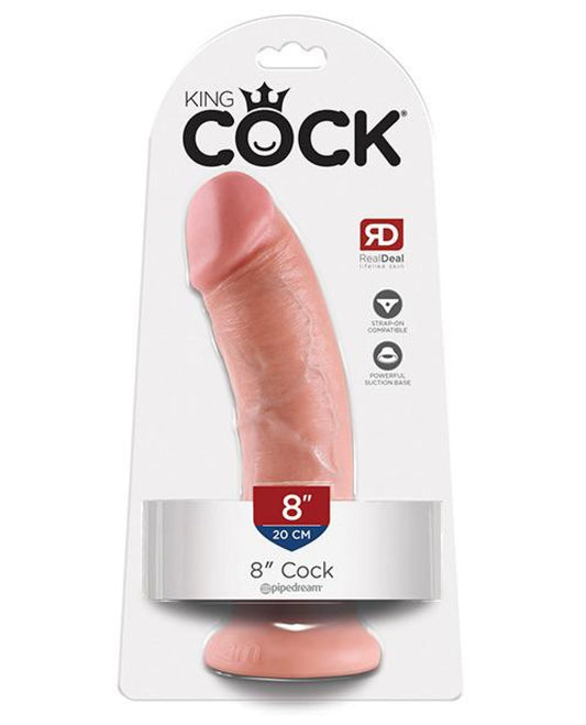 King Cock Realistic Suction Cup 8" Dong - Flesh Pipedream® 500
