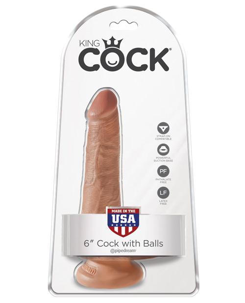 "King Cock 6"" Cock W/balls" Pipedream®