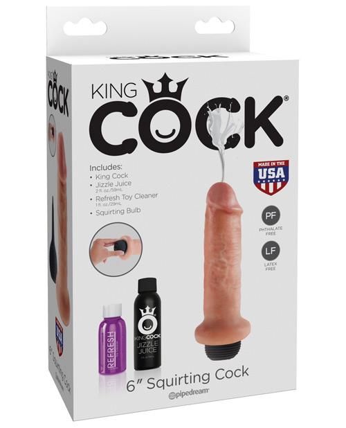 "King Cock 6"" Squirting Cock" Pipedream®