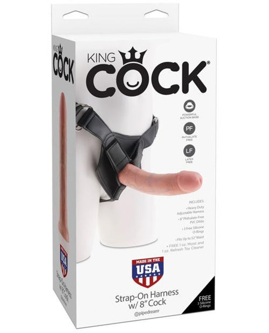 "King Cock Strap On Harness W/8"" Cock" Pipedream® 1657