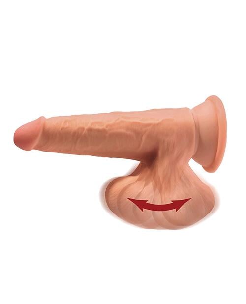 King Cock Plus 7" Triple Density Cock W-swinging Balls - Tan King Cock®