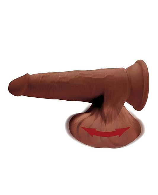 King Cock Plus 8" Triple Density Cock W-swinging Balls - Brown King Cock®