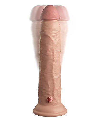 King Cock Elite 9" Dual Density Vibrating Silicone Cock W/remote Pipedream®