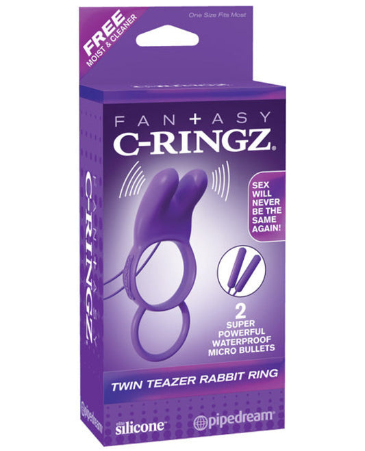 Fantasy C-ringz Twin Teazer Rabbit Ring - Purple Pipedream® 1657