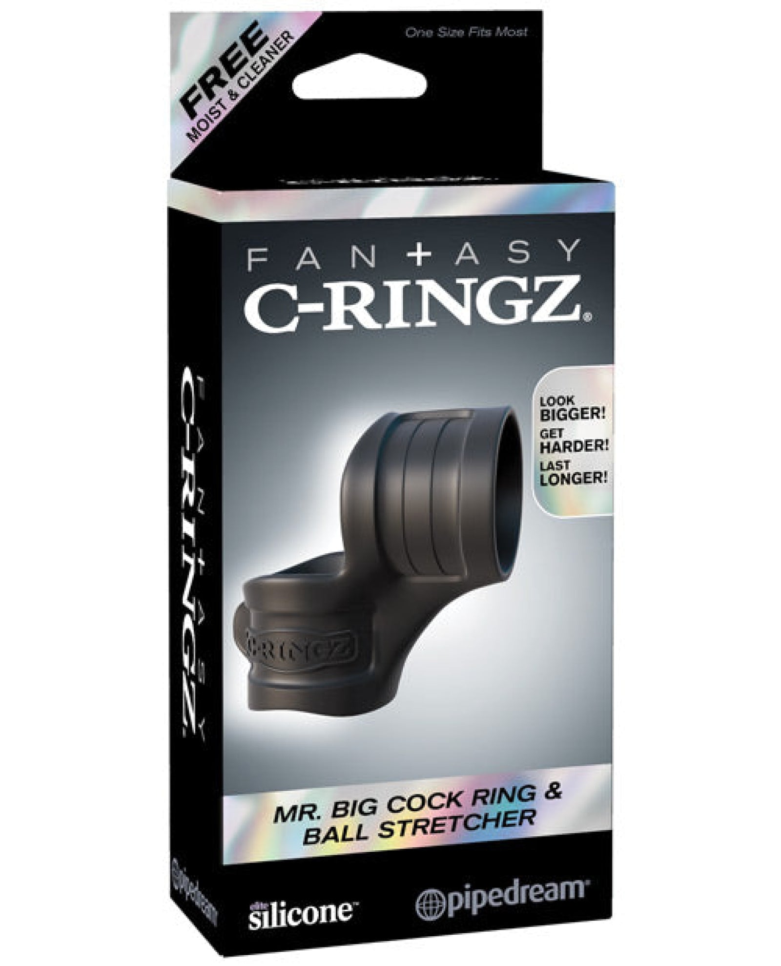 Fantasy C-ringz Mr. Big Cock Ring & Ball Stretcher - Black Pipedream®