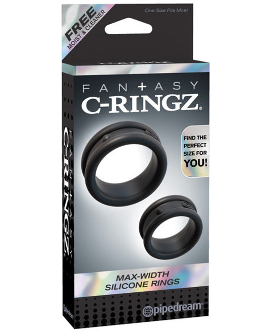 Fantasy C-ringz Max Width Silicone Rings - Black Pipedream® 1657