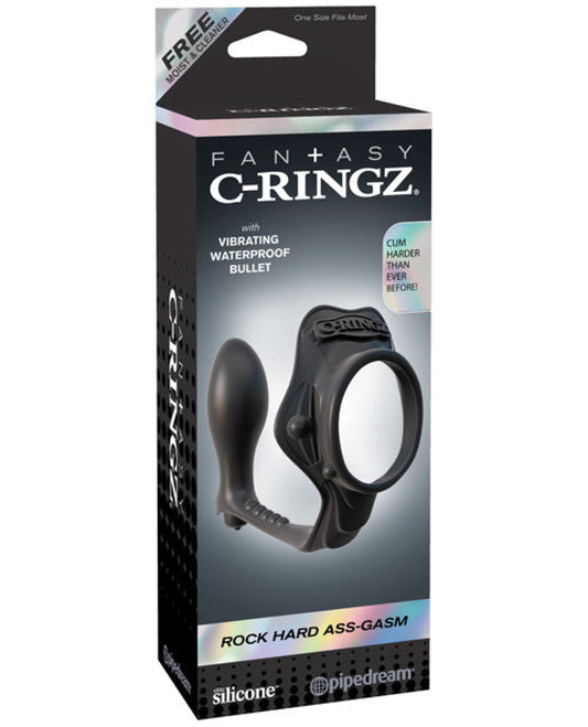 Fantasy C-ringz Rock Hard Ass-gasm Vibrating Ring - Black Pipedream® 1657