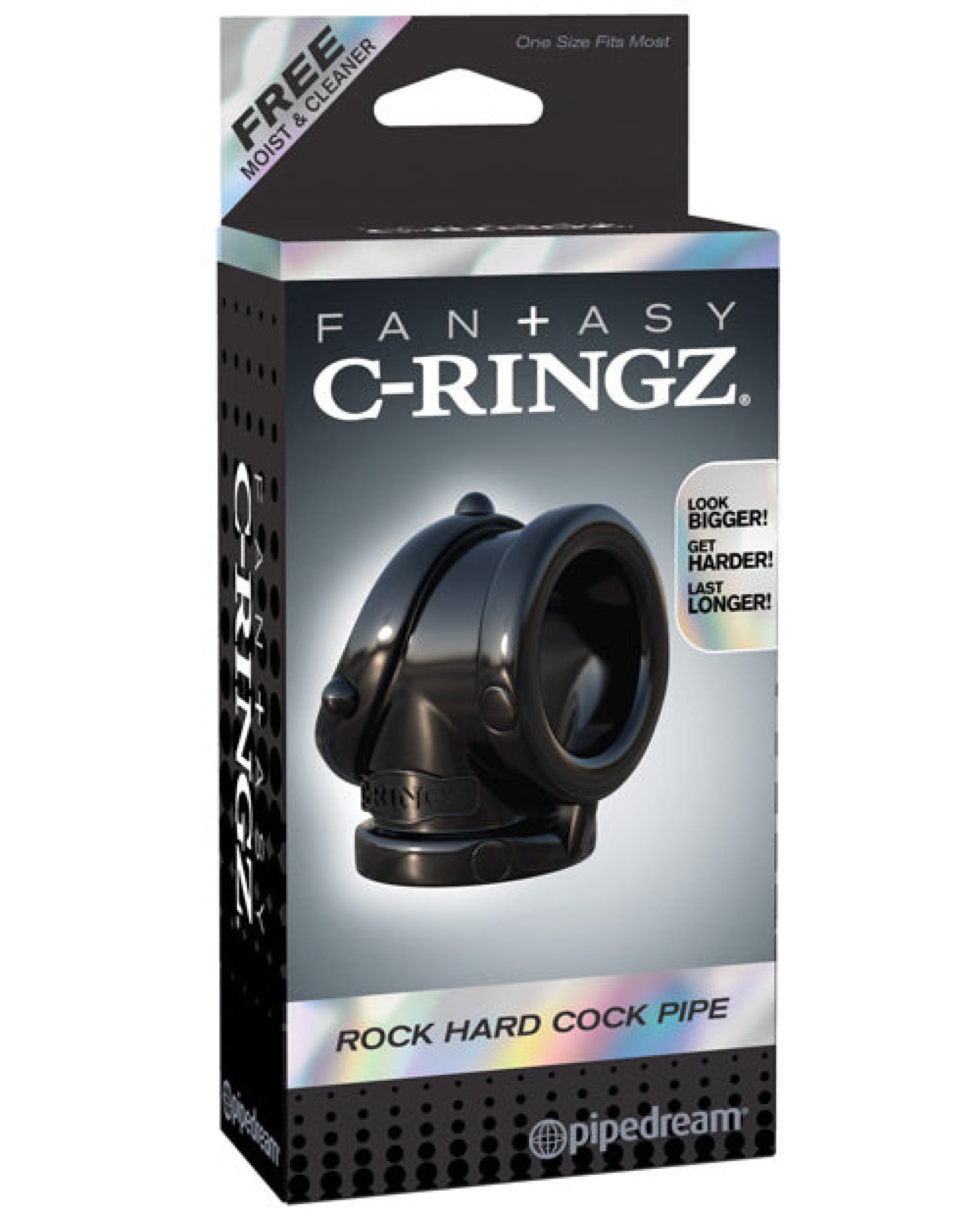 Fantasy C-ringz Rock Hard Cock Pipe - Black Pipedream®