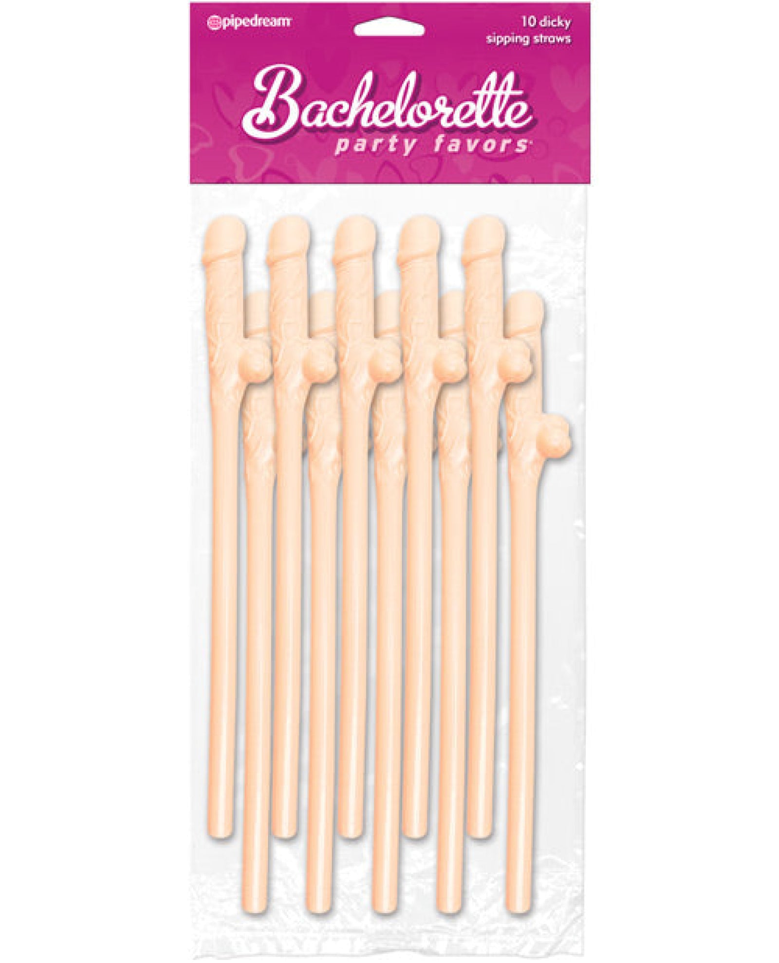 Bachelorette Party Favors Dicky Sipping Straws -Pack Of 10 Pipedream®