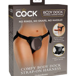 King Cock Elite Comfy Body Dock Strap On Harness - Black King Cock®