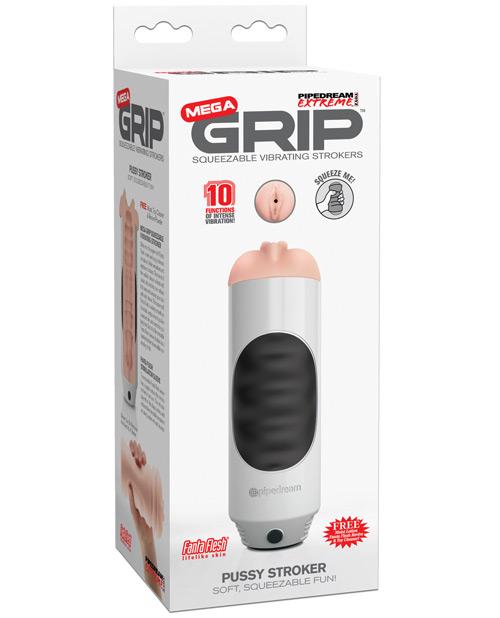 Pipedream Extreme Toyz Mega Grip Squeezable Vibrating Strokers - Pussy Pipedream®