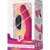 Pegasus 6" Rechargeable Ripple Peg W-adjustable Harness & Remote - Pink Pegasus