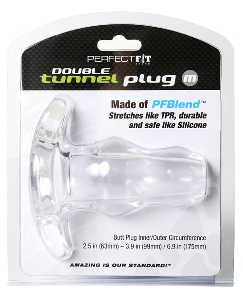Perfect Fit Double Tunnel Plug Medium - Clear Perfect Fit