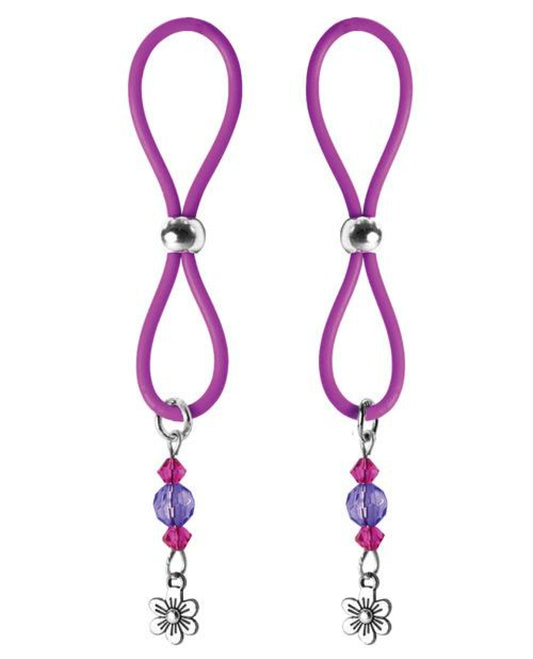 Bijoux De Nip Nipple Halos Flower Charm - Purple Bijoux 500