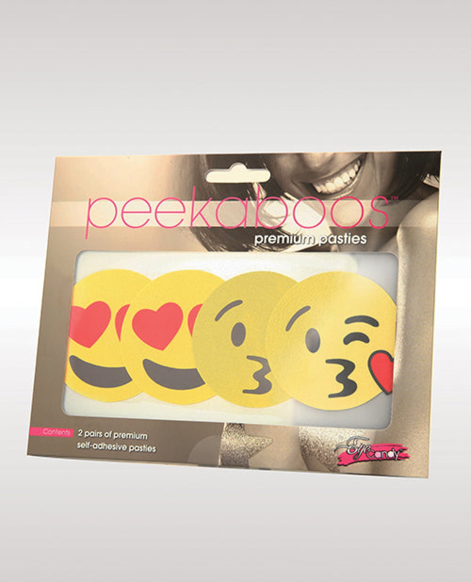 Peekaboos Emoji Hearts Pasties - Pack Of 2 Xgen