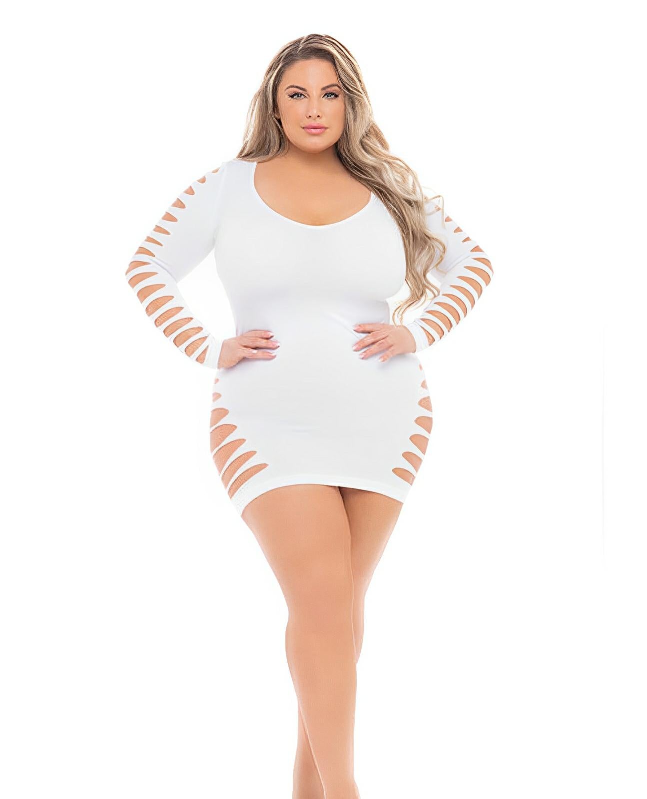 Pink Lipstick Bold Babe Longe Sleeve Dress (fits Up To 3x) Qn Rene Rofe