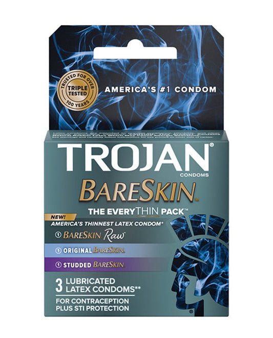 Trojan Bareskin Everythin Condom - Variety Pack Of 3 Trojan 500