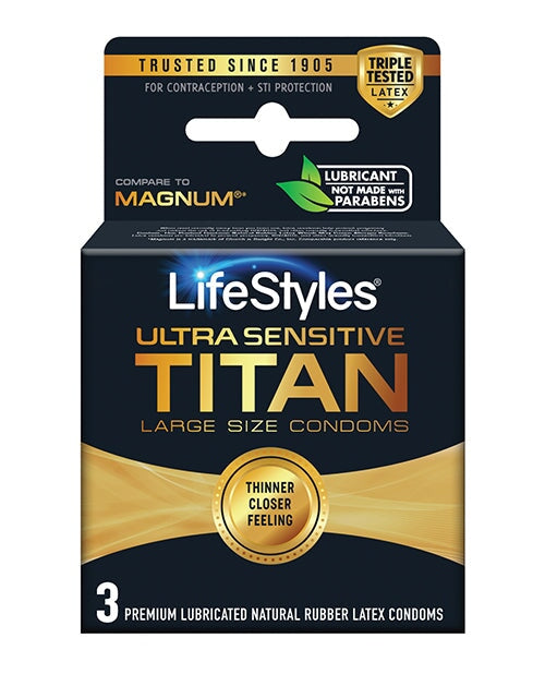 Lifestyles Ultra Sensitive Titan - Pack Of 3 Lifestyles