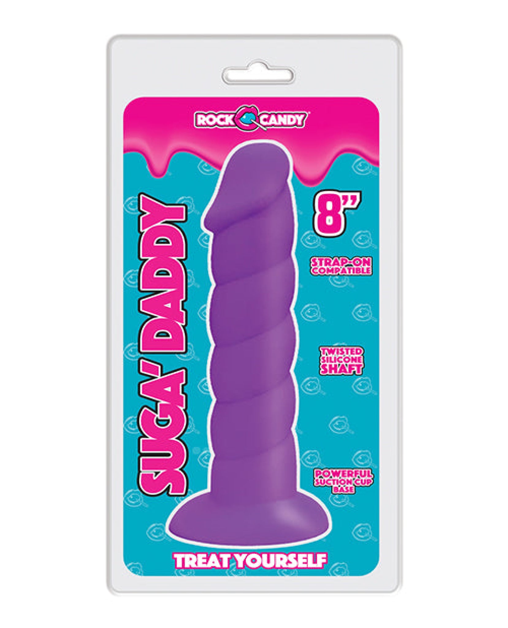 Rock Candy Suga Daddy Silicone Dildo - Purple Rock Candy
