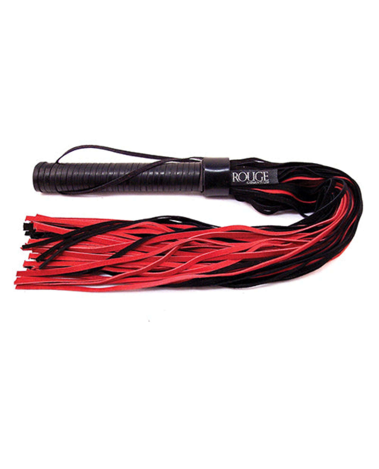Rouge Suede Flogger W-leather Handle - Black-red Rouge