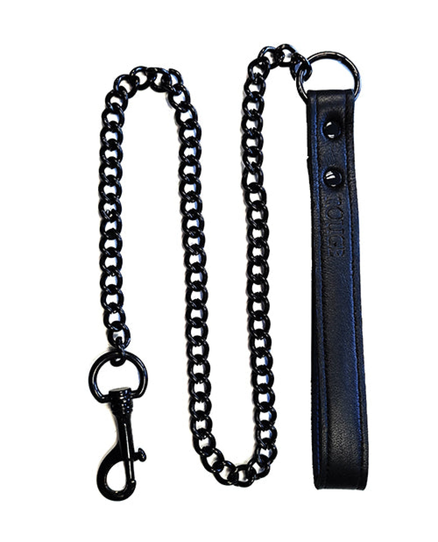 Rouge Leather Lead - Black With Black Rouge