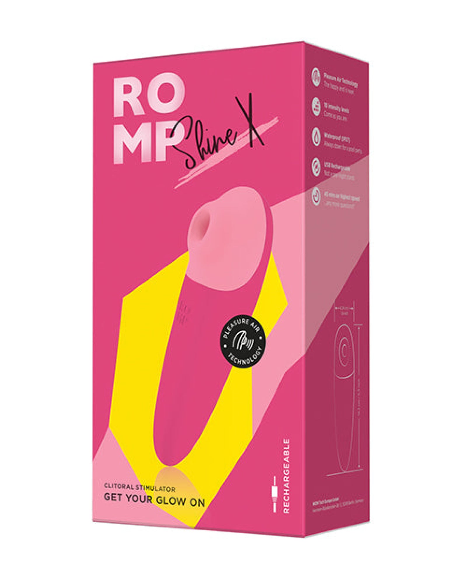 ROMP Shine X Clitoral Vibrator - Pink Romp