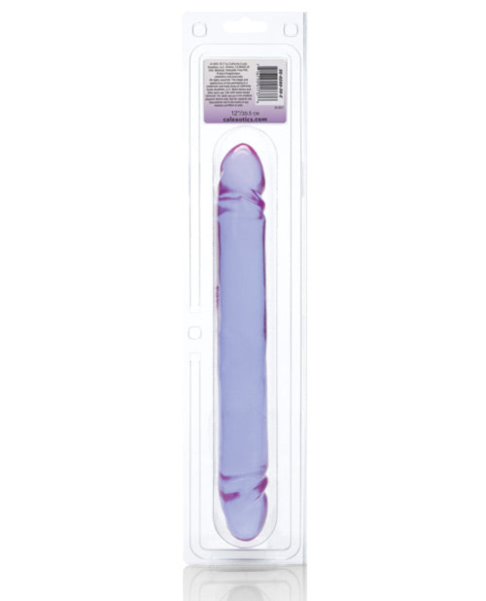 12" Reflective Gel Smooth Double Dong - Lavender CalExotics