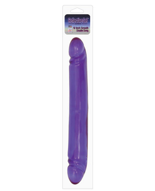 12" Reflective Gel Smooth Double Dong - Lavender CalExotics 1657