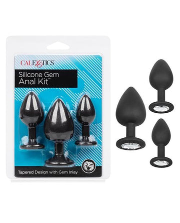 Silicone Gem Anal Kit - Black California Exotic Novelties