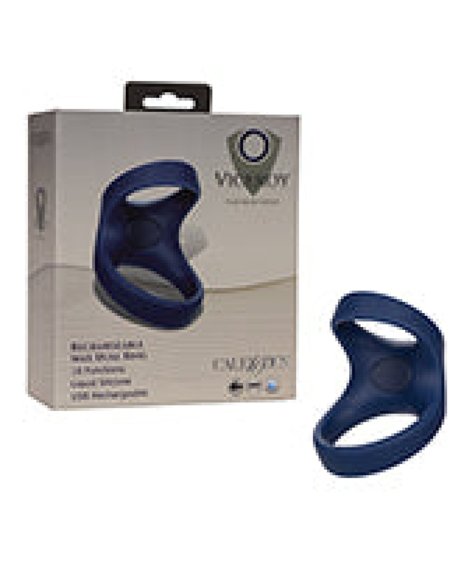 Viceroy Rechargeable Max Dual Ring - Navy California Exotic Novelties