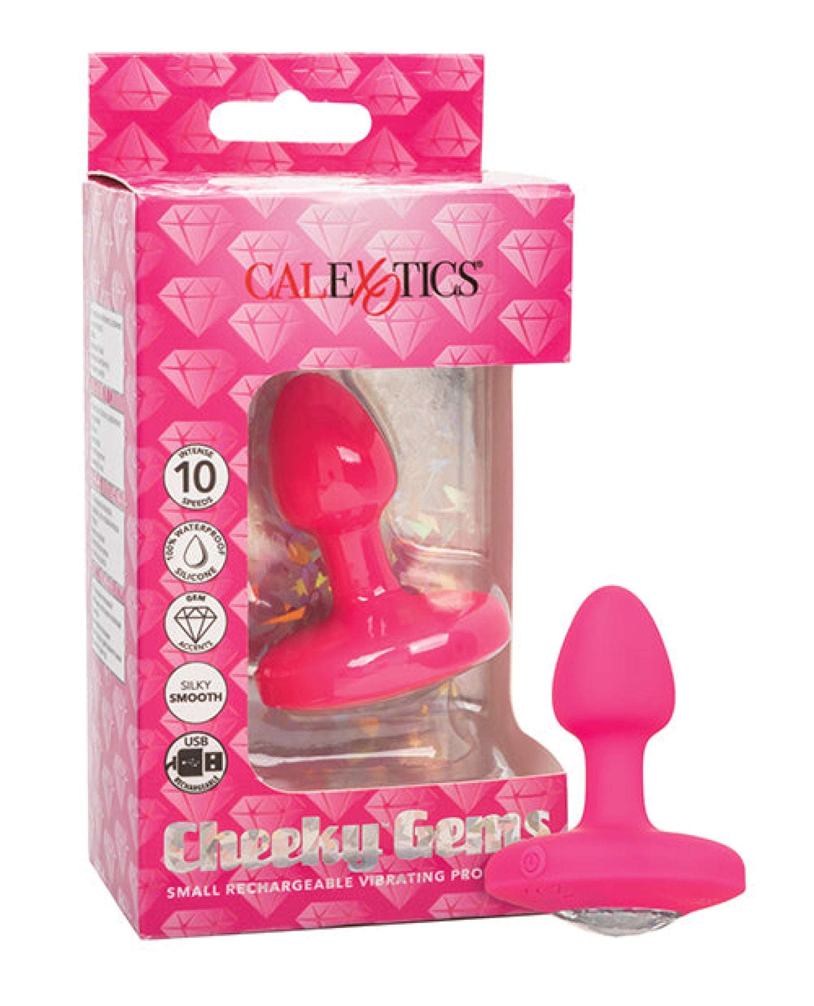 Cheeky Gems Small Rechargeable Vibrating Probe - Pink CalExotics