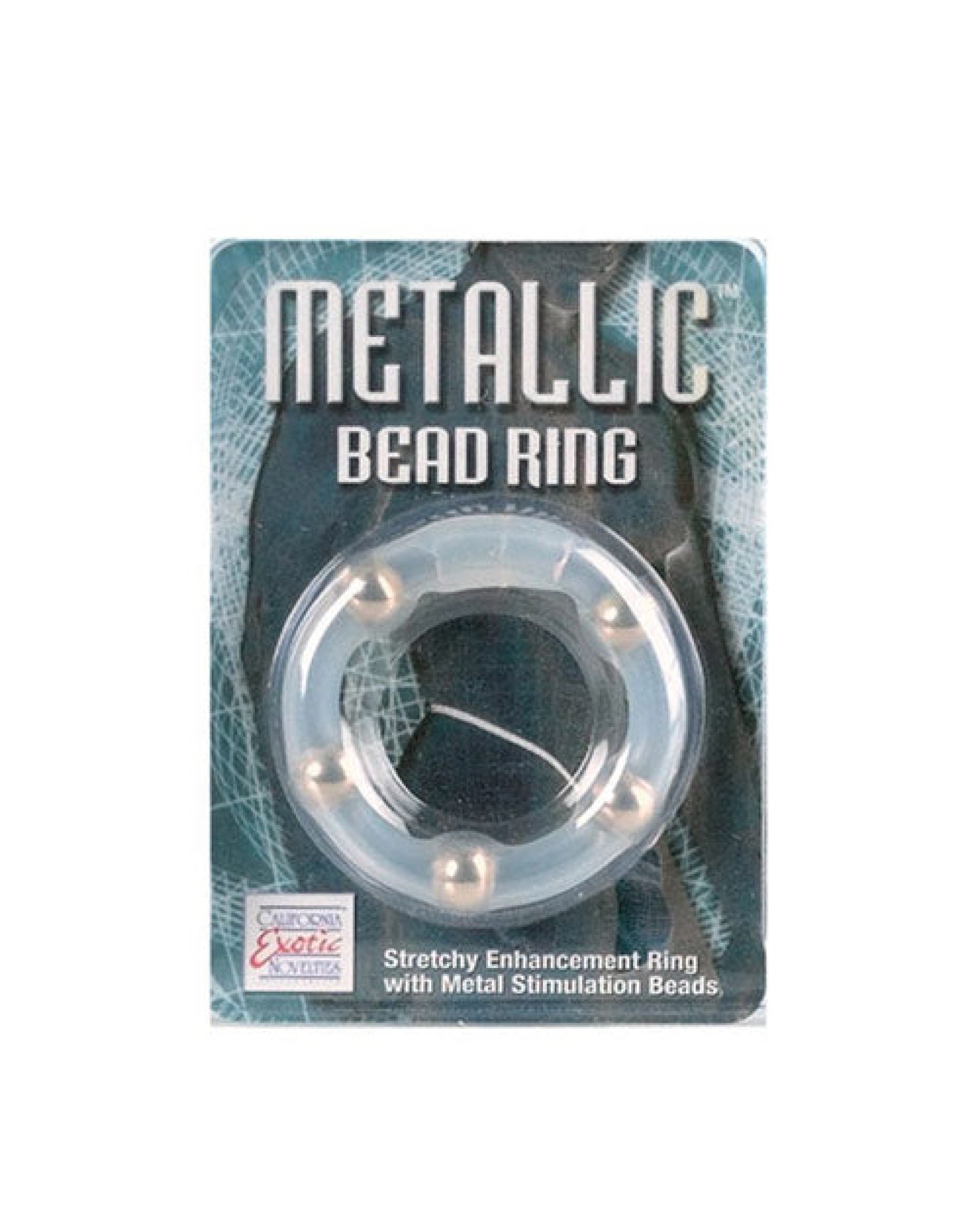 Metallic Bead Ring - Clear California Exotic Novelties