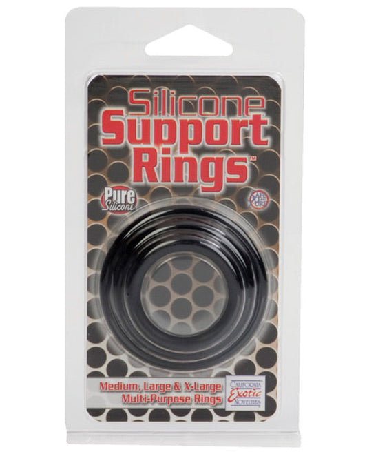 Silicone Support Rings - Black California Exotic Novelties 1657