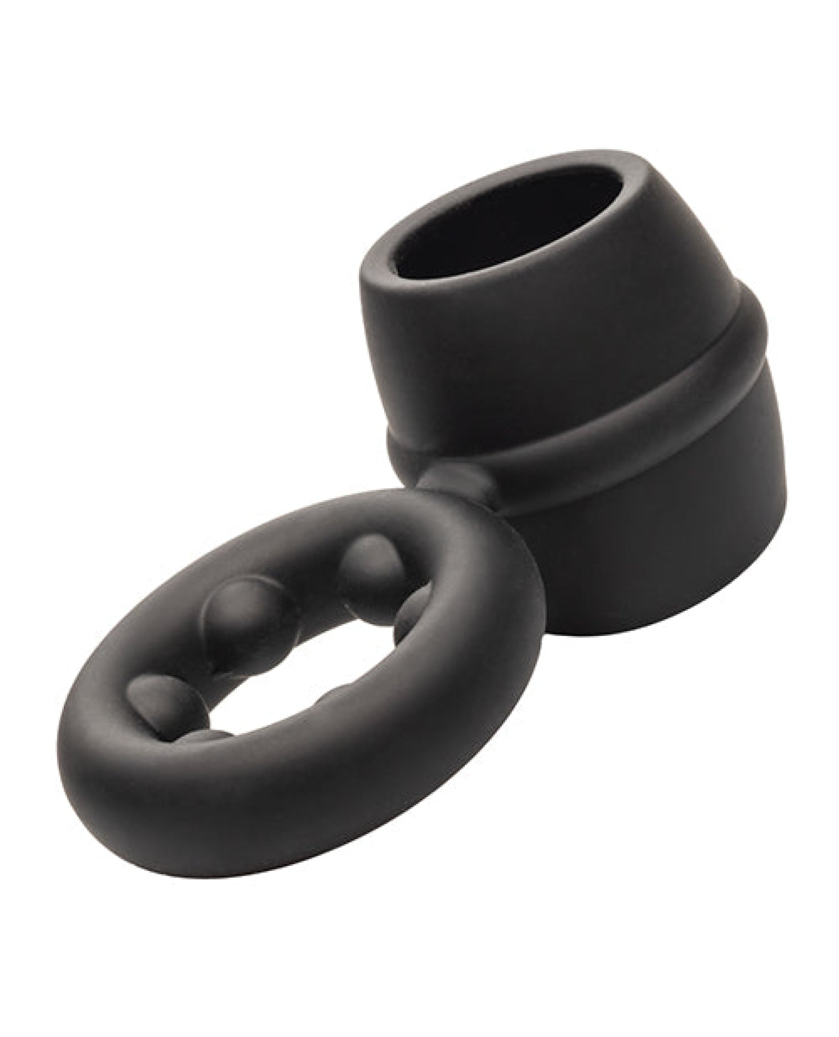 Alpha Liquid Silicone Dual Magnum Ring - Black CalExotics