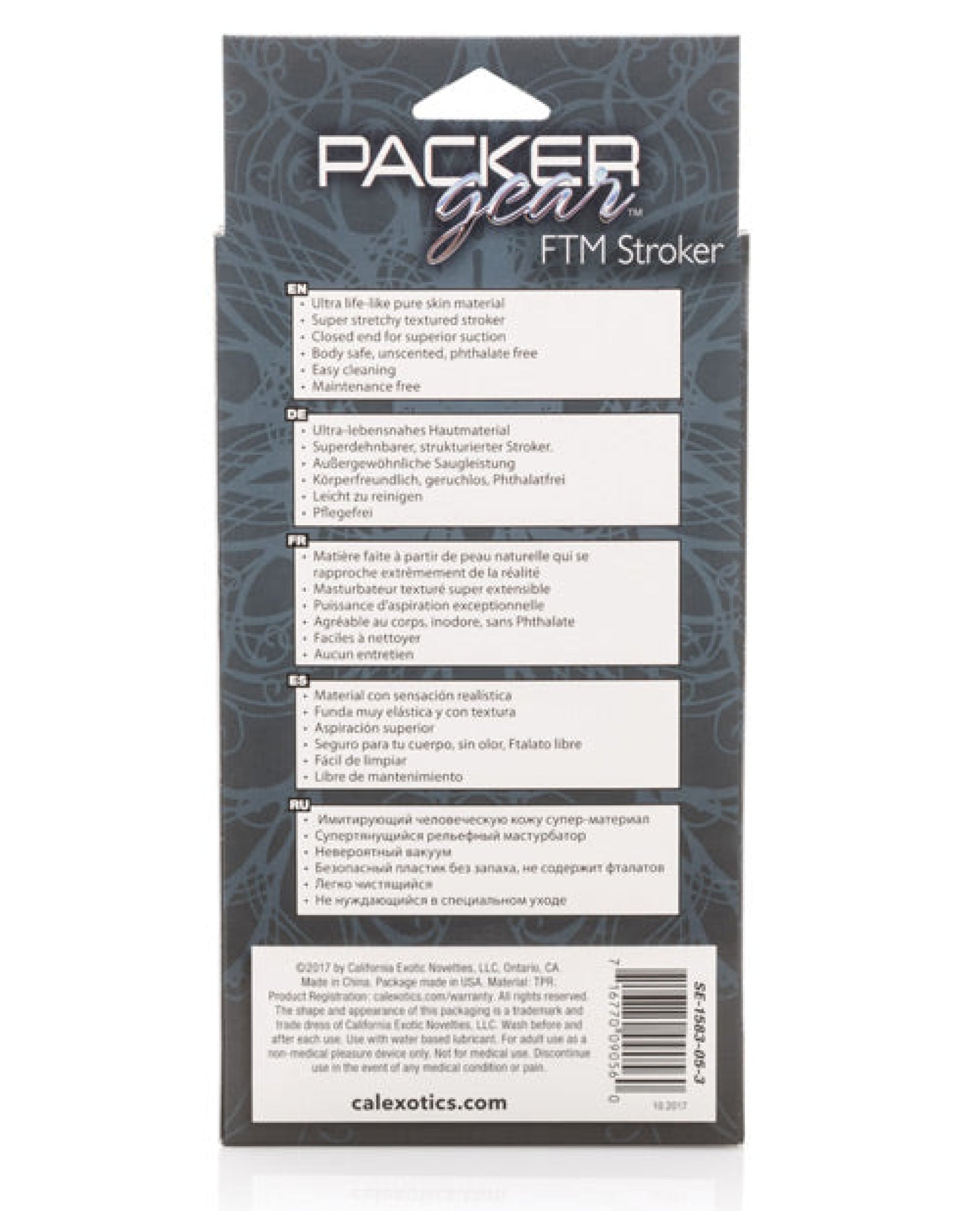 Packer Gear Ftm Stroker - Black California Exotic Novelties