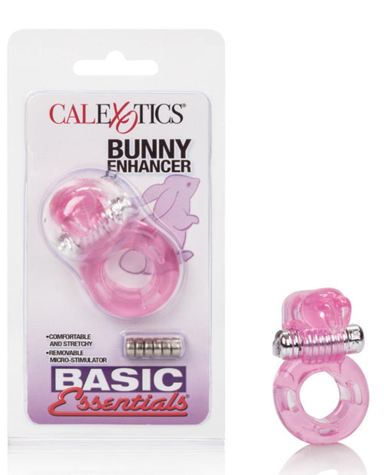 Basic Essentials Bunny Enhancer - Pink California Exotic Novelties
