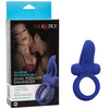Couples Enhancers Silicone Rechargeable Dual Pleaser Enhancer - Blue California Exotic Novelties