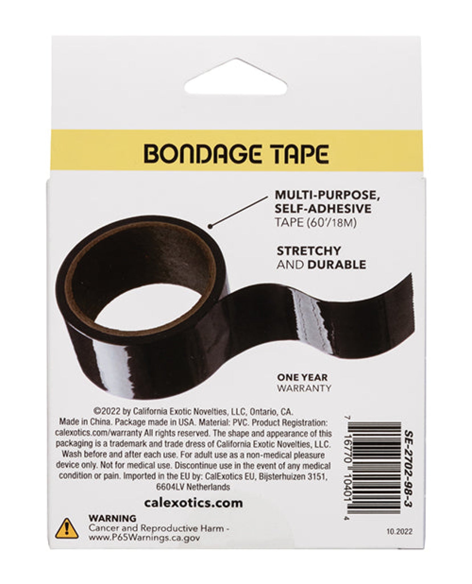 Boundless Bondage Tape - Black California Exotic Novelties