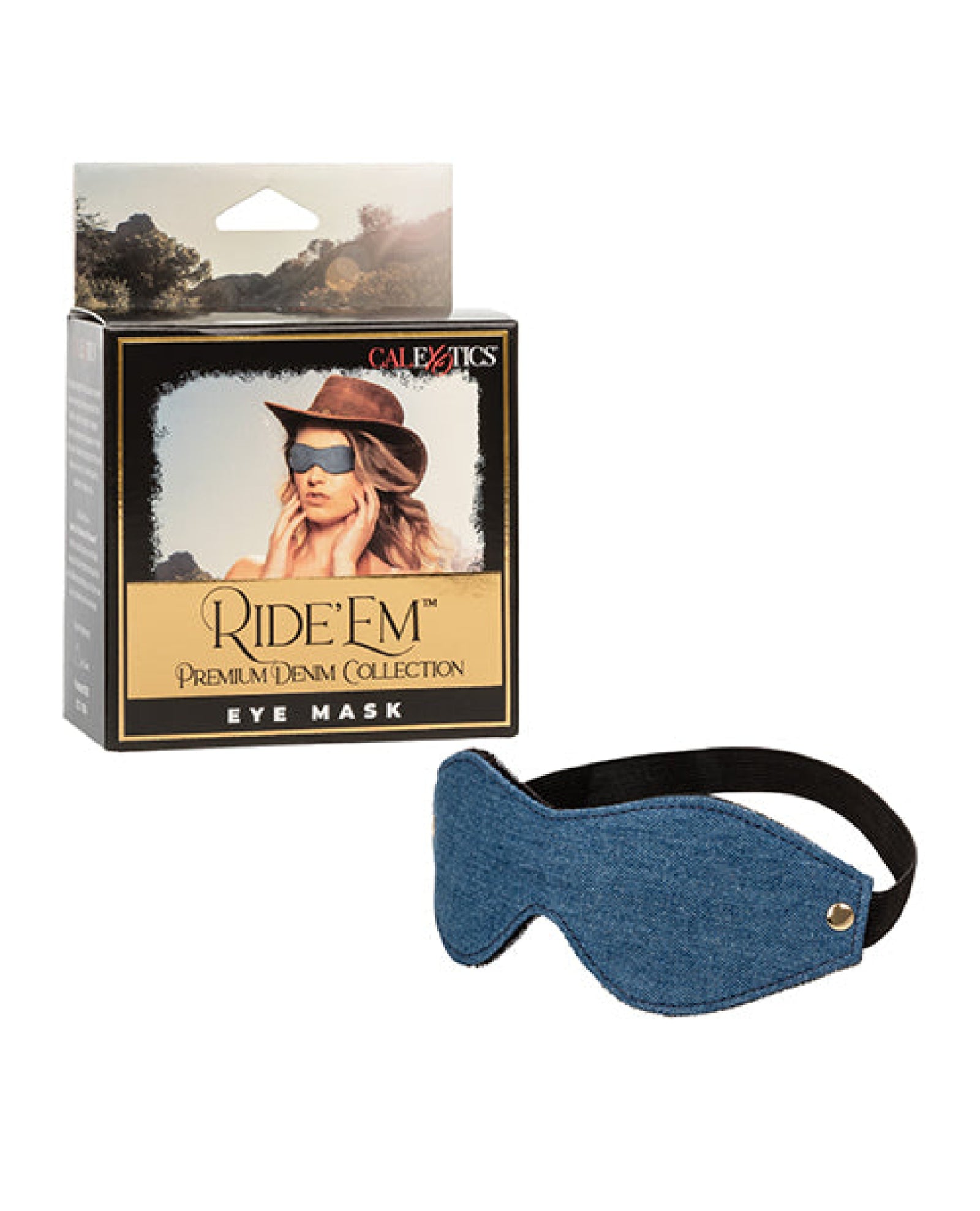 Ride 'em Premium Denim Collection Eye Mask California Exotic Novelties