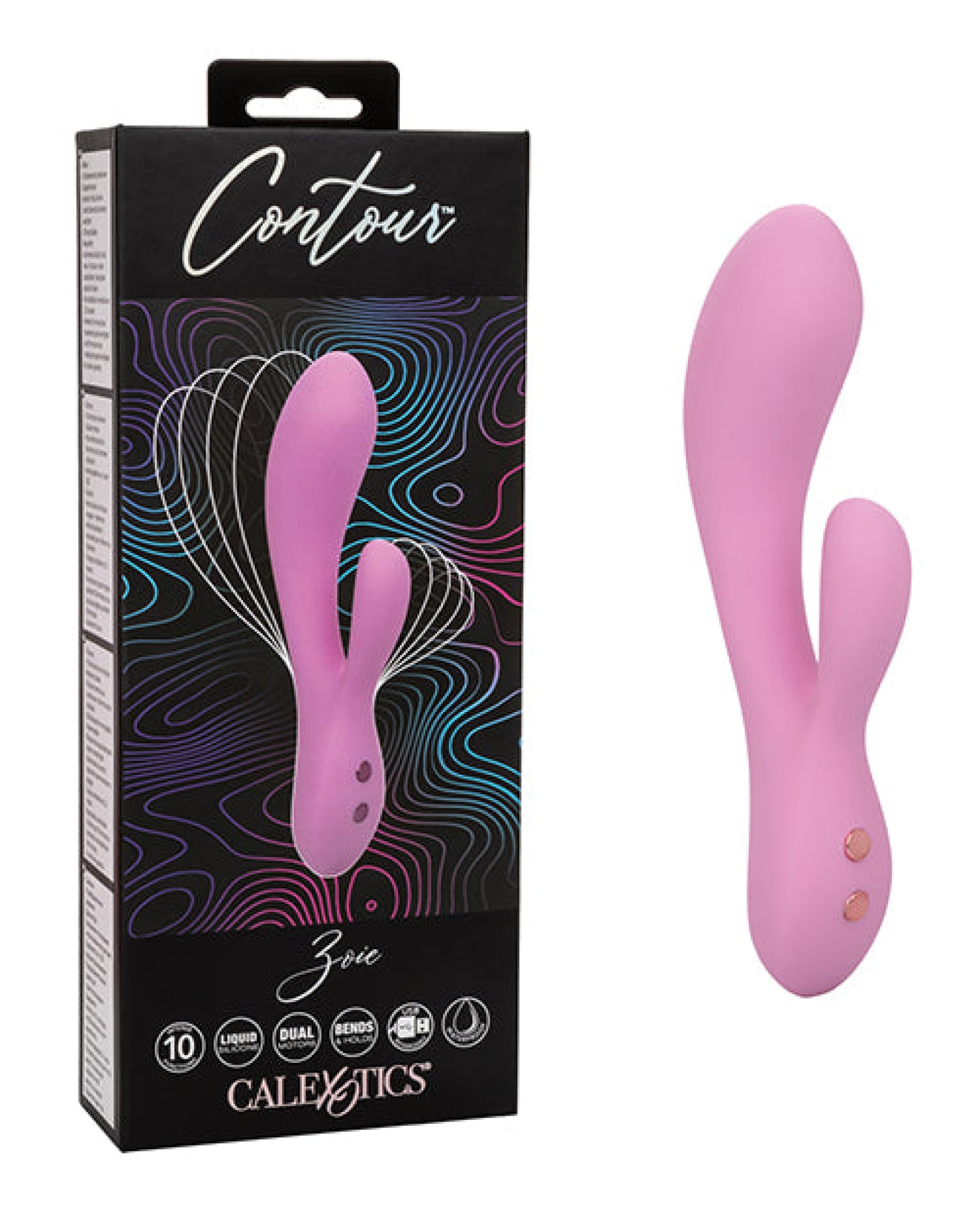 Contour Zoie Flexible Dual Massager - Pink California Exotic Novelties